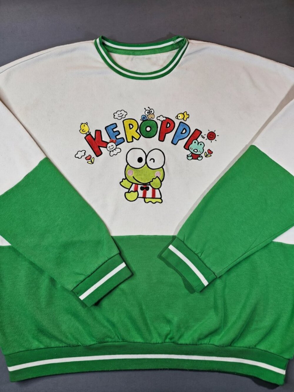 Sanrio Keroppi Embroidered Panel Crewneck Sweatshirt – BoxLunch Exclusive
